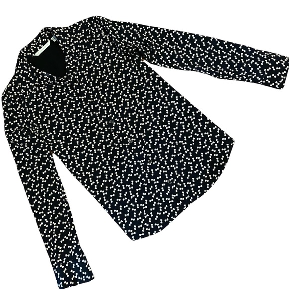 Lauren Conrad Womens Button Down Shirt , Womens Printed Button Down Shirt - Picture 6 of 11